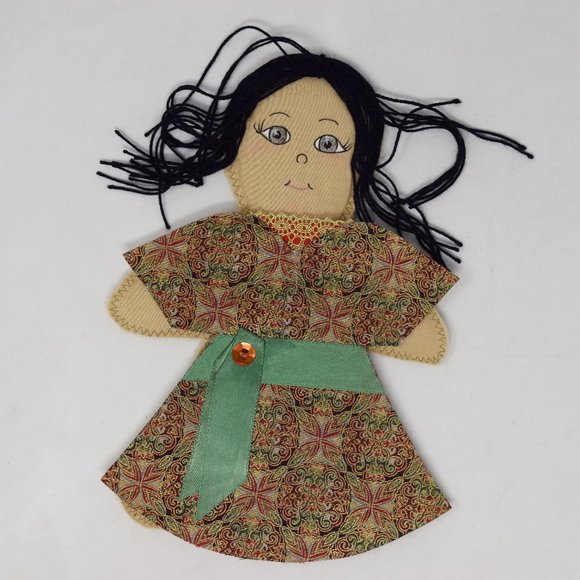 Dress Up Fabric Doll Outfits Carry All Folder Portfolio Handmade Quiet Toy - Picture 10 of 14